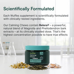 Wuffes Calming Soft Chews suitable for small dogs and easy feeding.