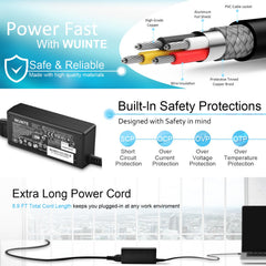 WUINTE charger compatibility list highlights Acer, Lenovo, HP Chromebooks.