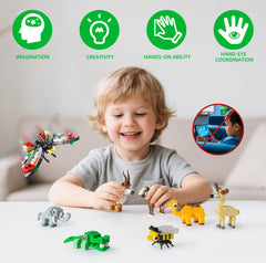 WuNian elephant blocks support fine motor skills during builds.