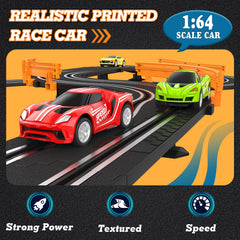 Wupuaait slot car track lap counter highlights real-time progress for competitive play.