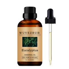 Wuvezrub eucalyptus oil bottle on a clean surface, ideal for aromatherapy.