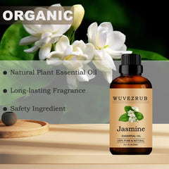 Wuvezrub Jasmine essential oil added to skincare routine for gentle aroma.