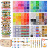 Wuzoe Friendship Bracelet Kit with 96 colors of clay beads for vibrant, personalized pieces