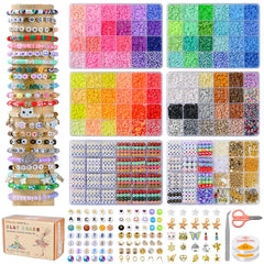 Wuzoe Friendship Bracelet Kit with 96 colors of clay beads for vibrant, personalized pieces