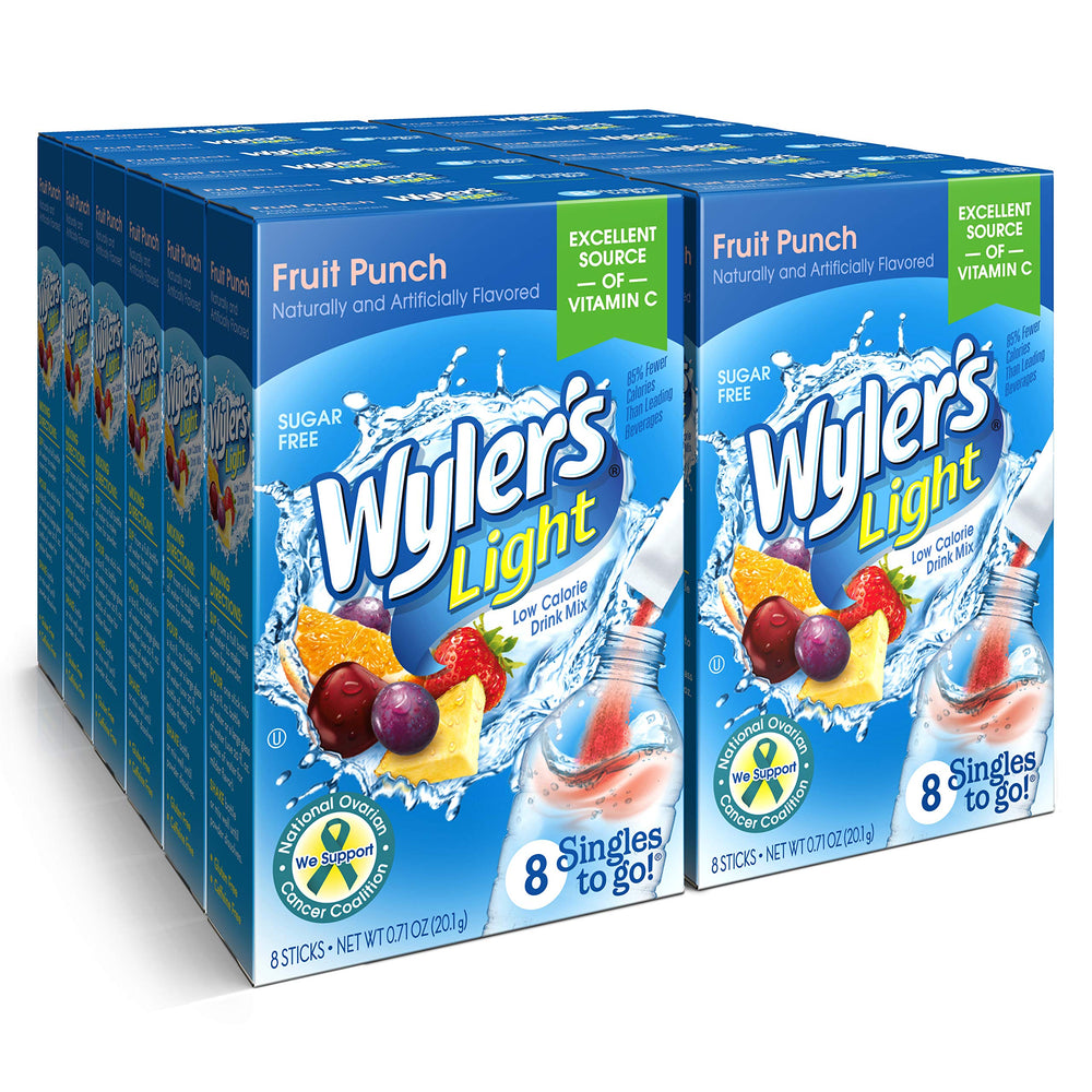 Wyler's Light Fruit Punch packet for quick on-the-go hydration with vitamin C.