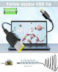 WZXHU 65W charger side profile with cable for reliable daily charging at home or office.
