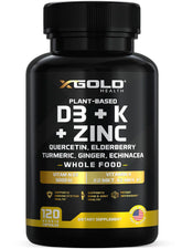 X Gold Health 8-in-1 bottle label highlighting daily wellness formula.