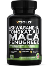 X Gold Health advanced herbal formula bottle for daily energy.