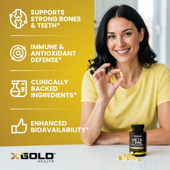 X Gold Health D3 from lichen with K2 in capsule.