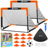 X-UMEUS kids soccer goals backyard set in action for easy outdoor play
