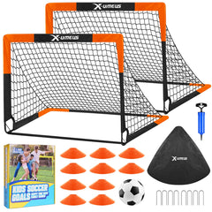 X-UMEUS kids soccer goals backyard set in action for easy outdoor play
