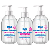 X3 Clean foaming hand sanitizer in a pump bottle offers fragrance-free protection.