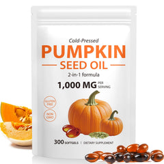 Xaarty Pumpkin Seed Oil softgels bottle showing cold-pressed purity for daily use.