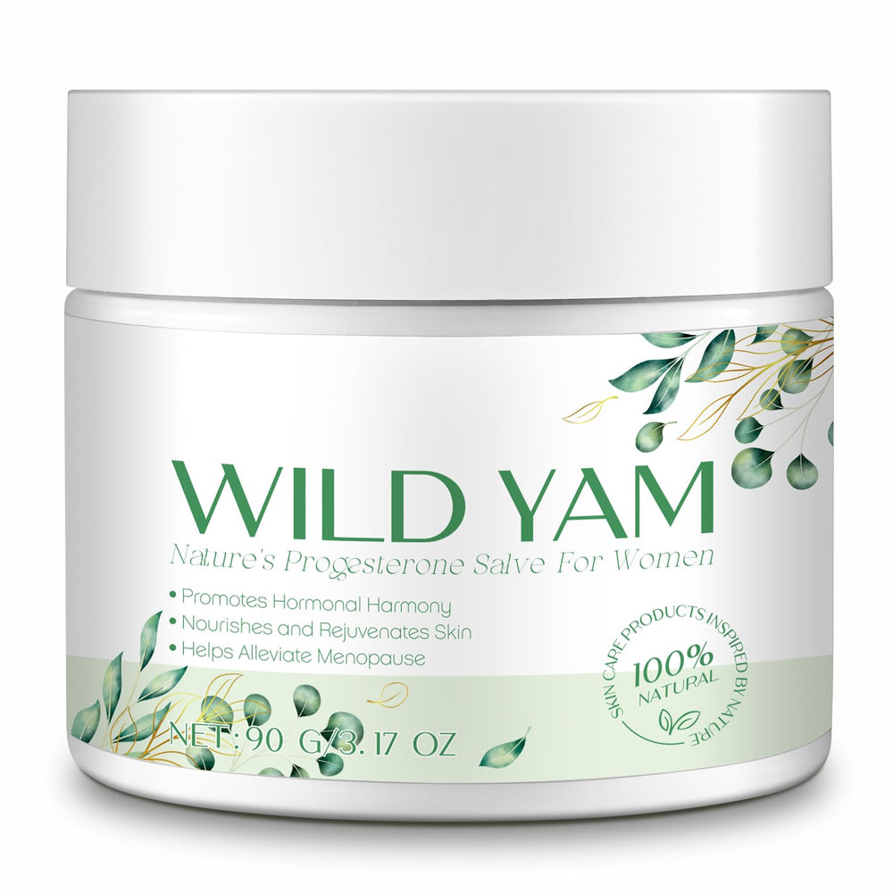 Xaarty Wild Yam Cream bottle on display, highlighting natural ingredients and hormone-support potential.