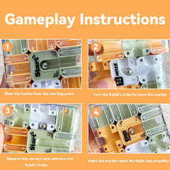 XDWCUFQ transparent lid maze cube secures the bead path for faster solving.
