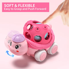 XFFFun baby girl car rolling wheels, lightweight push toy for little hands.