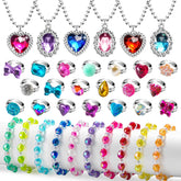 XFFFun princess play jewelry set packaging offers a gift-ready presentation and complete collection.