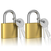 XFJSAK 32mm gold padlock, compact design for secure travel