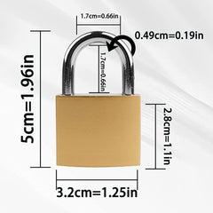 XFJSAK keyed padlock with three keys included for luggage