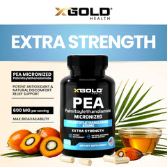 X Gold Health made-in-USA label on bottle highlights quality manufacturing