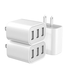 XIANGHONGYIAN 3-Port USB Wall Charger front view, compact home charging hub