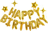 xiangsushijie gold Happy Birthday banner 16-inch for standout wall or ceiling decor.