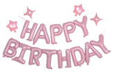 xiangsushijie pink happy birthday foil balloon, 16in, adds a vibrant focal point to celebrations