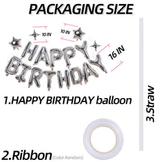 Xiangsushijie silver 10in four-point star balloons offer metallic shine.