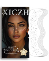 XICZH glitter freckles patches on cheek for festival sparkle