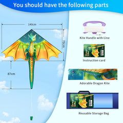 Xida Dragon Kite showcases vibrant dragon design for high visibility.
