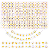 XIMISHOP gold alphabet beads 4x7mm for personalized name bracelets and jewelry.