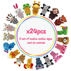 XIPEGPA soft finger puppets provide tactile engagement during reading time.