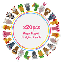XIPEGPA mini fluffy finger puppets soft and easy to grip for kids.