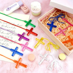 XIPENGKEJI cross necklace packaging ideal for classroom giveaways.