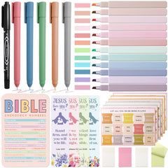 XKDOUS Bible Study Kit pastel highlighters for organized study notes