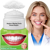 XLMCWT moldable teeth beads close-up showing natural color blend for discreet repair.