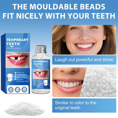 XLMCWT beads being shaped to fit cracked or missing teeth