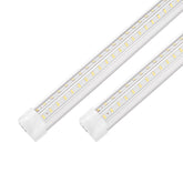 XLNYUUI LED shop lights with V-shape for wide, efficient garage illumination.