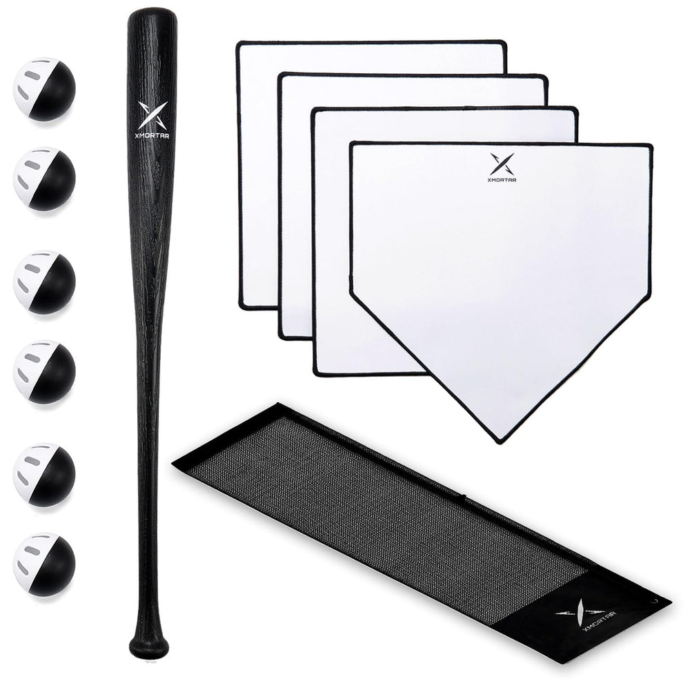 Xmortar Grand Slam bat close-up reveals wood-grain texture for a pro feel.
