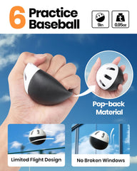 Xmortar perforated ball in flight highlights easy curveball training.