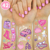 xo Fetti pink party tattoos butterflies for cute party favors and lasting fun.