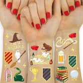 xo, Fetti Wizard Party tattoos with gold foil hats for a magical look