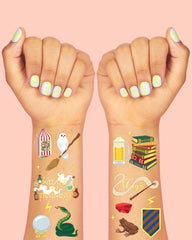 xo, Fetti Wizard Party tattoos showing potions for whimsical use