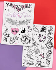 xo, Fetti Y2K tattoo angel wings add angelic flair for nights out