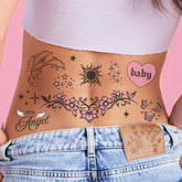 xo, Fetti Y2K tattoo flowers for vibrant, playful party looks