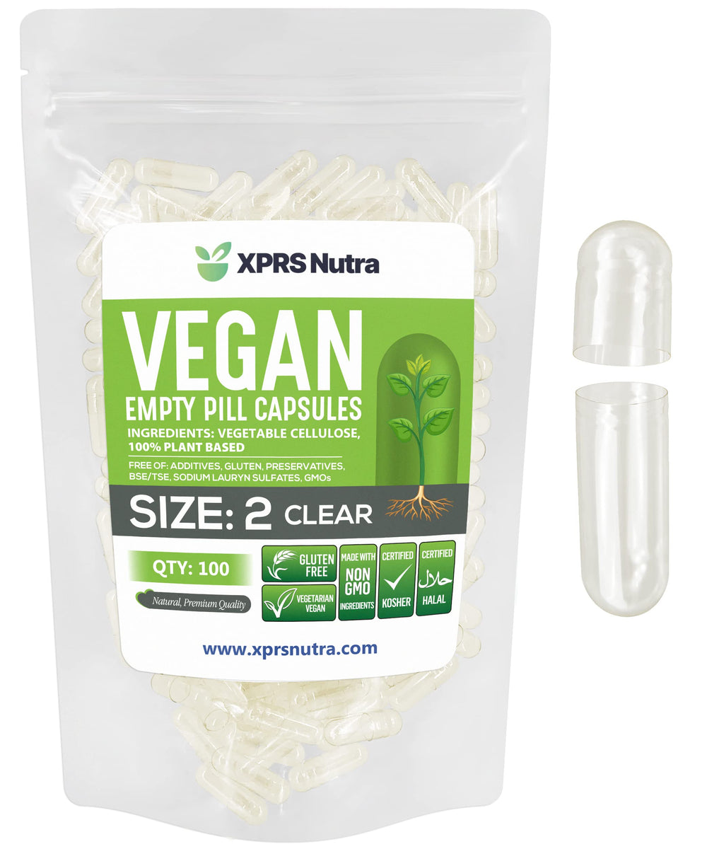 XPRS Nutra Size 2 clear capsule ideal for precise DIY filling.