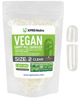 XPRS Nutra Size 2 clear capsule ideal for precise DIY filling.