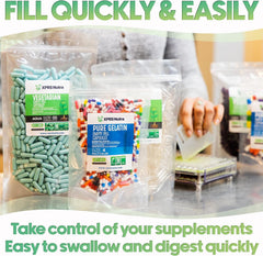 XPRS Nutra Size 4 empty capsules in 100-count pack for bulk projects.