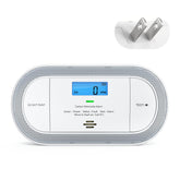X-Sense plug-in CO detector mounted in wall outlet for continuous monitoring