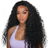 XSY half wig with deep wave texture for natural everyday styling.